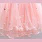 Girl Baby Short Veil Lace Pearl Cute and Sweet Printed Embroidery Ruffle Elastic Waist Children's Skirts Princess Tutu A-line Skirt