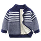 Boys Sweater Coat Autumn and Winter Children's Zipper Cardigan Baby Warm Sweater Double Layer Thickness