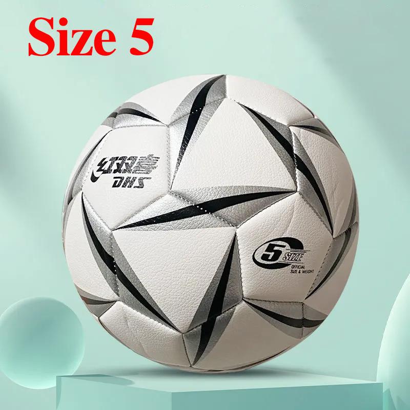 Size 5 PU Leather Soccer Ball Wearable Soccer Training and Competition Football Sporting Goods