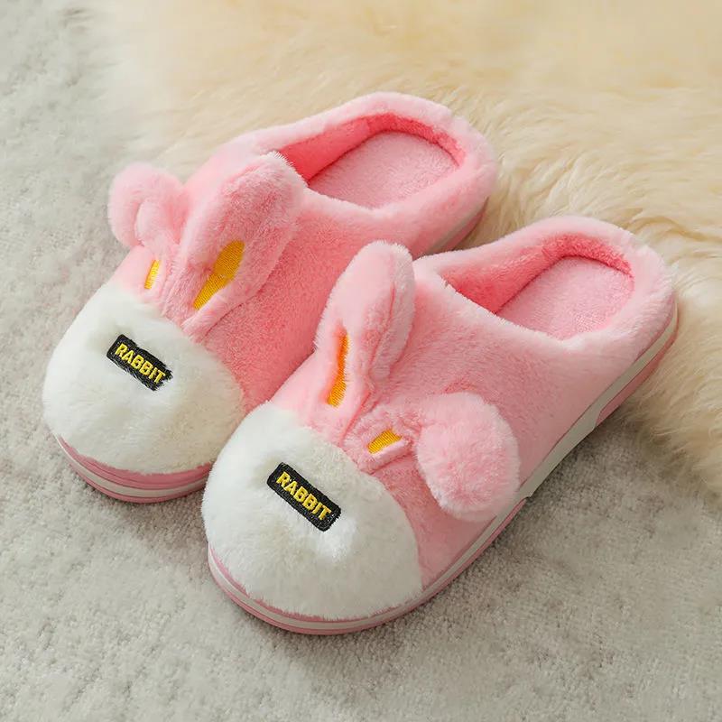 Cotton Slippers Women's Autumn and Winter Warm Indoor Non-slip Thick Bottom Thickened Plush Cotton Slippers
