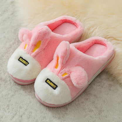 Cotton Slippers Women's Autumn and Winter Warm Indoor Non-slip Thick Bottom Thickened Plush Cotton Slippers