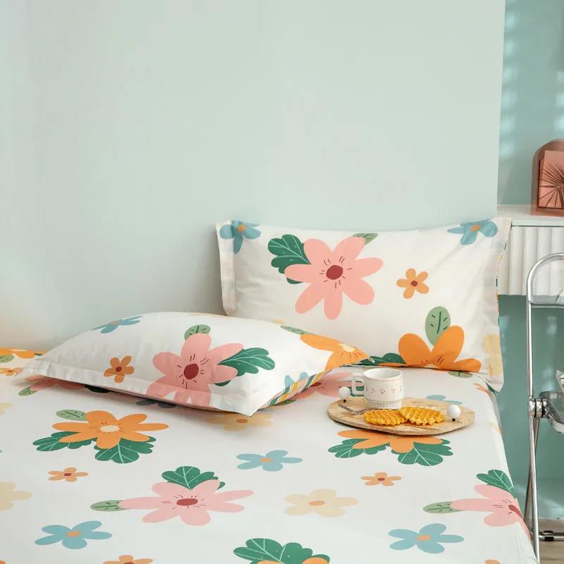 Two-pack Cotton Pillowcase Bedroom Bedding Double Single Pillow Core Cover