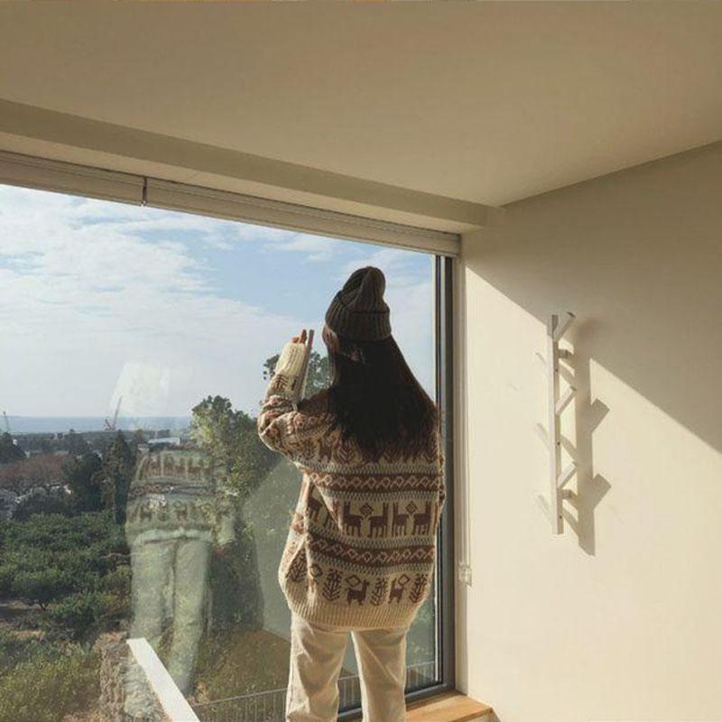 Autumn and Winter Retro Knitted Sweater Casual Round Neck Thick Coat Jacquard Loose Female Top
