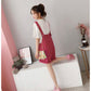 1 pcs Overalls Women's Shorts Student Wild Loose Large Size Casual Wide Leg Jumpsuit Suspenders Tide
