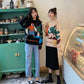 Vintage Autumn Winter Women Cartoon  Printed Sweater Student Loose Casual Pullover Sweater All-match Knitwear Coat Outer Wear