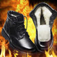 Men's Winter Warm Cotton Boots Wool Cotton Shoes Men's Non-slip Padded Father Shoes Leather Snow Boots