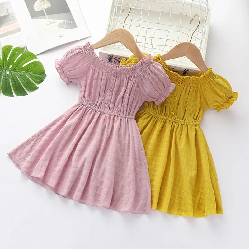 Summer Girl Fold Dress Children's Princess Pure Cotton Dress Cute Sweet Pleated