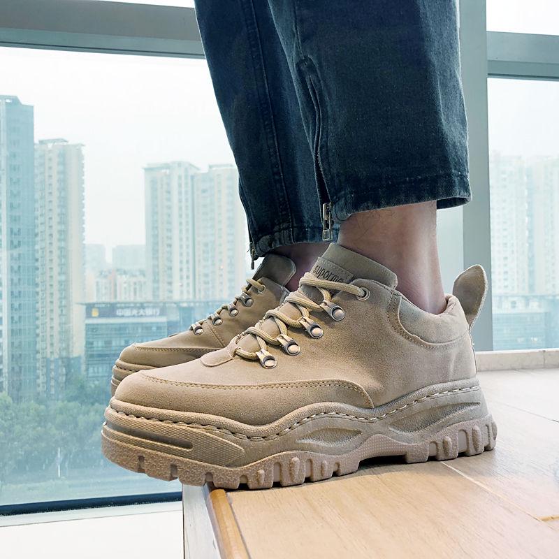 Men's Shoes Thick Bottom Old Shoes Korean Version of Muffin Bottom Shoes Male Students Increased Shoes