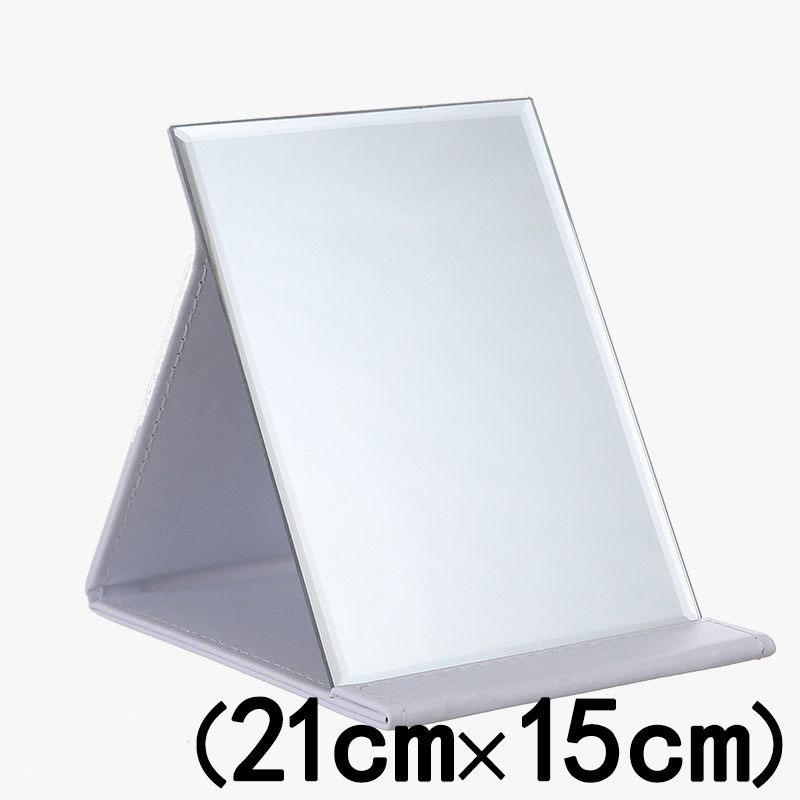 Ladies Leather Folding Mirror Desktop Creative Portable Makeup Mirror HD Travel Out Household Essentials