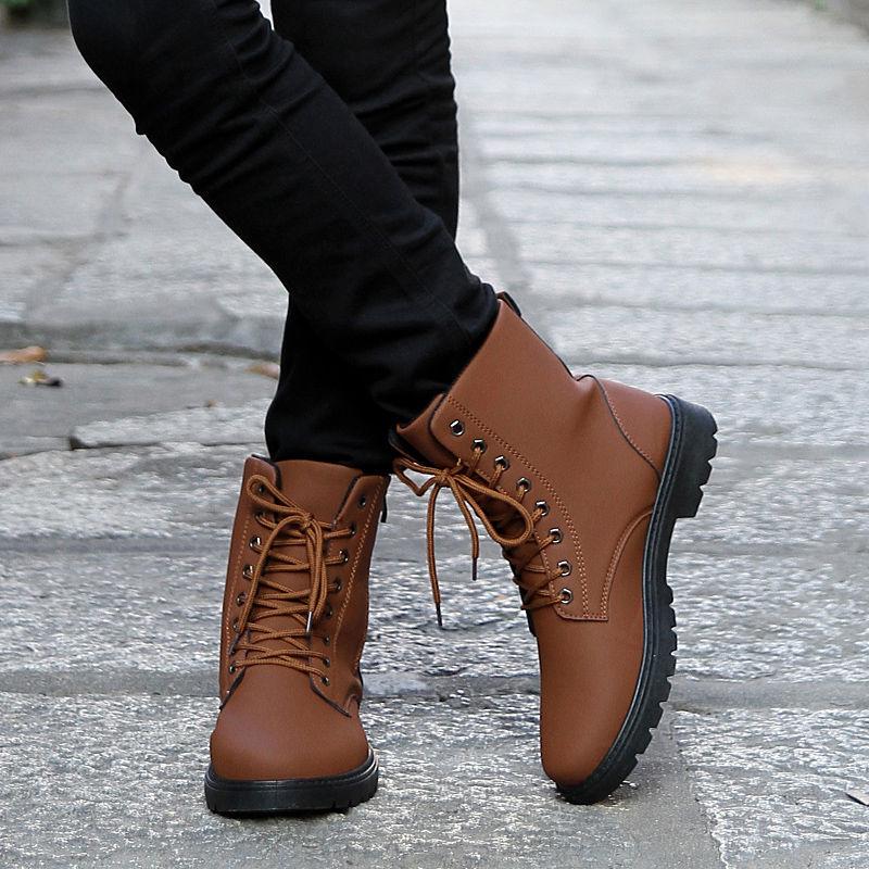 British Style Retro Men's Martin Boots Military Boots Work Boots High Top Shoes All-match Boots Men