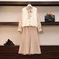 2 Pieces Ladies Dress Suit Spring and Autumn Long Sleeve Mid-length Casual Vacation Office Home