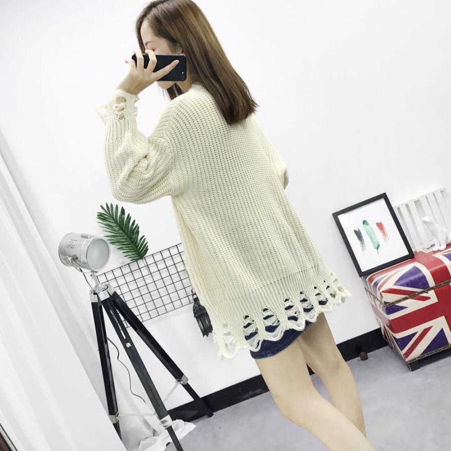 Loose Plus Size Knitted Cardigan Sweater Women's Wild Solid Color Sweater Sweater Women