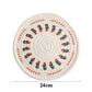 Cotton Hand-woven Printed Placemats Retro Country Style Round Coaster Insulation Mat Autumn and Winter Dining Table Mat