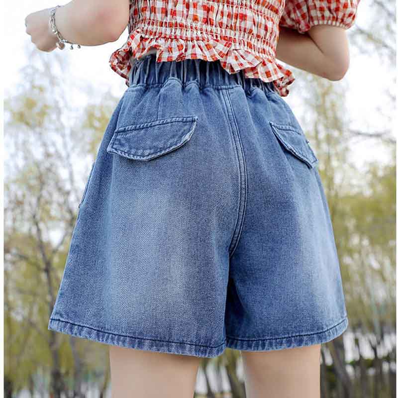 Large Size Denim Shorts Culottes Women's Loose High Waist Casual Fashion Women's Clothing 150kg