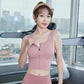 Women Front Zip Sports Bra Push Up High Impact Wireless Padded Tank Top for Running Fitness Workout