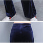 Autumn Winter Thick Gold Velvet Flare Pants Ladies Large Size Was Thin Wide Leg Pants Casual Pants