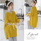 Maternity Clothes Long Sleeve Dress Mid-length Sexy Lace Yarn Bow Strapped Loose Plus Size V-Neck Long Skirt