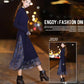 Plus Velvet  Thick Sweater Dress Women Autumn and Winter Slim Long Dress Floral Stitching Knitted Sweater Dress