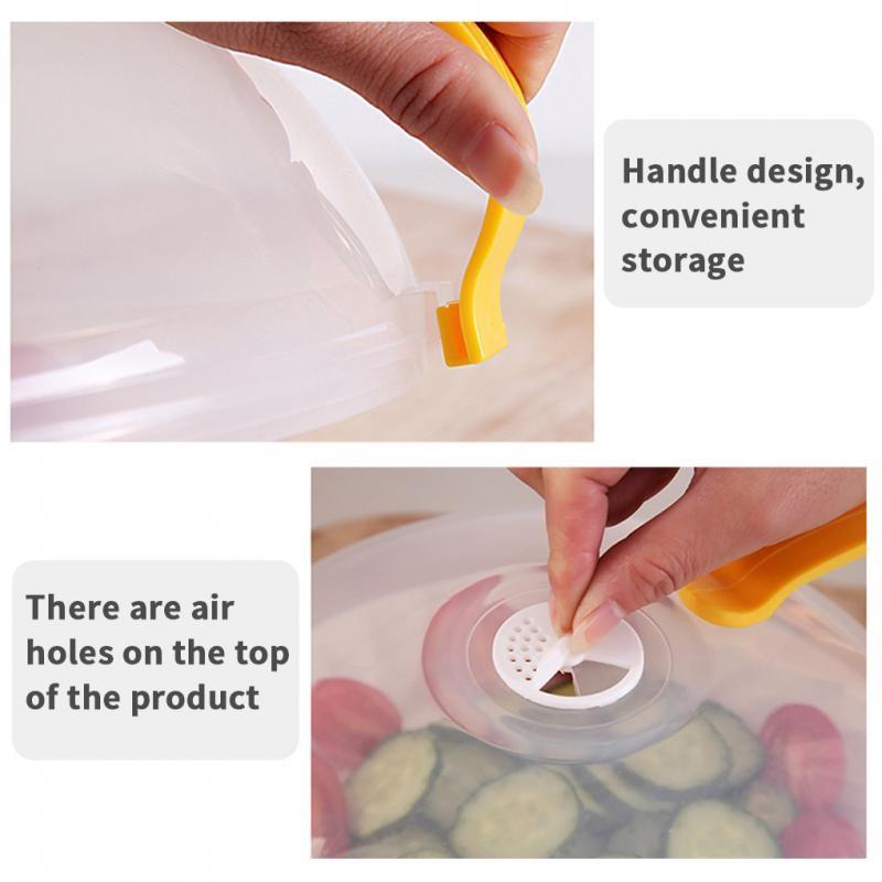 Professional Microwave Food Anti-Spray Cover, High Temperature Resistance 200 Degrees with Handle
