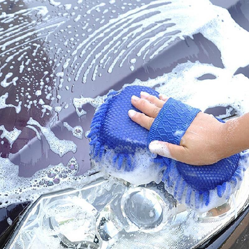 Chenille Sponge Wipe Large Car Wash Sponge Block Super Decontamination Wipe Car Gloves Car Cleaning Tools Car Supplies