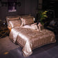 Fashion Home textile Wedding Jacquard Bedding set Luxury Satin Quilt/Duvet cover Bedclothes
