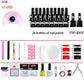 Nail Set UV LED Lamp Dryer 26PCS Soak Off Nail Gel Polish Kit  Manicure Set Nail Art Tools