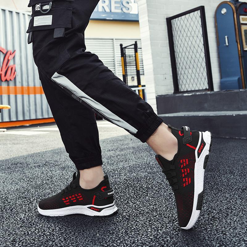 Summer Elastic Breathable Running Shoes Men's Soft-soled Casual Sports Shoes