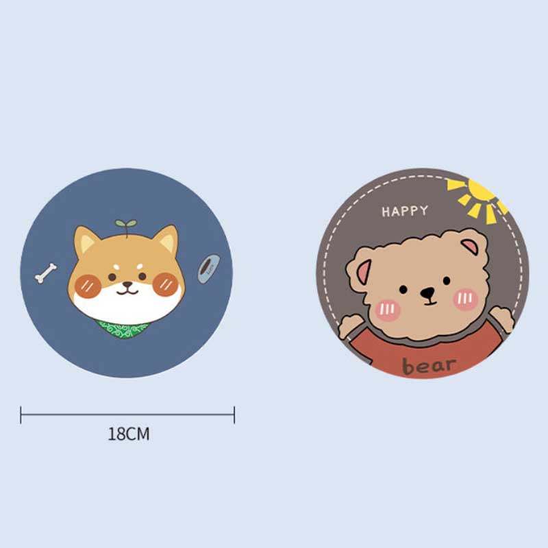 1pcs/2pcs Cartoon Coaster Diatom Mud Absorbent Pad Cute Wash Pad Dining Table Heat Insulation Anti-scalding Tea Coaster