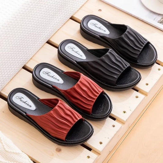 Sandals Women's Soft Bottom Middle-aged Flat Shoes Middle-aged and Elderly Women's Shoes Ladies Sandals Non-slip