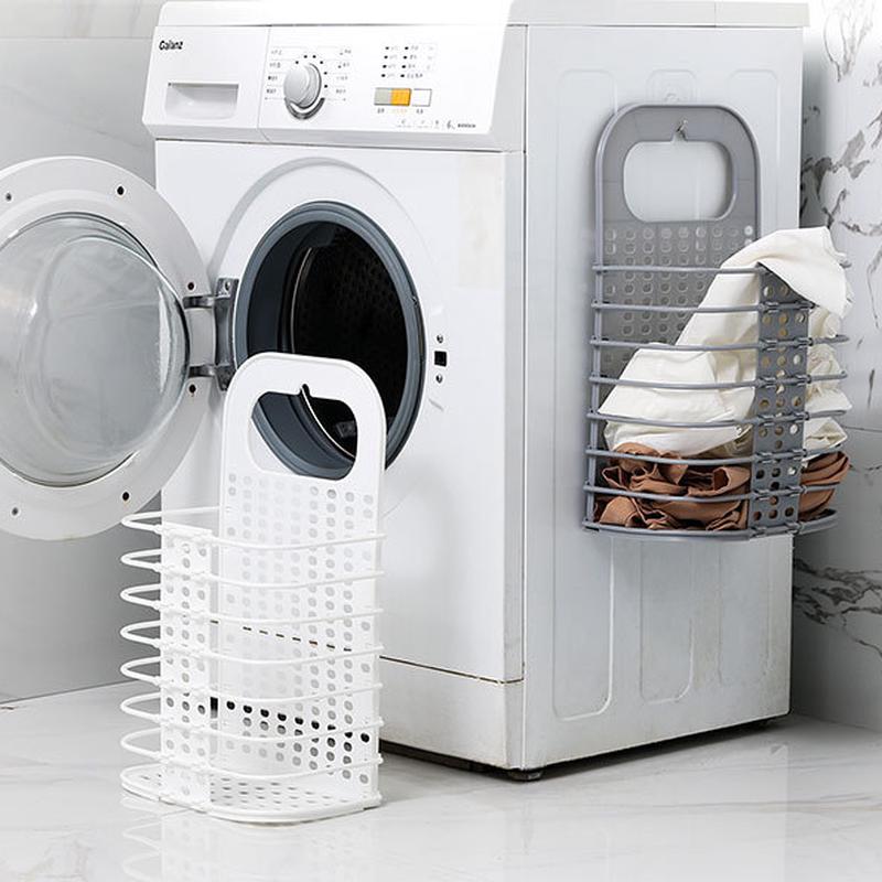 Household Foldable Hollow Drain Dirty Clothes Basket Bathroom Clothes Collection Basket