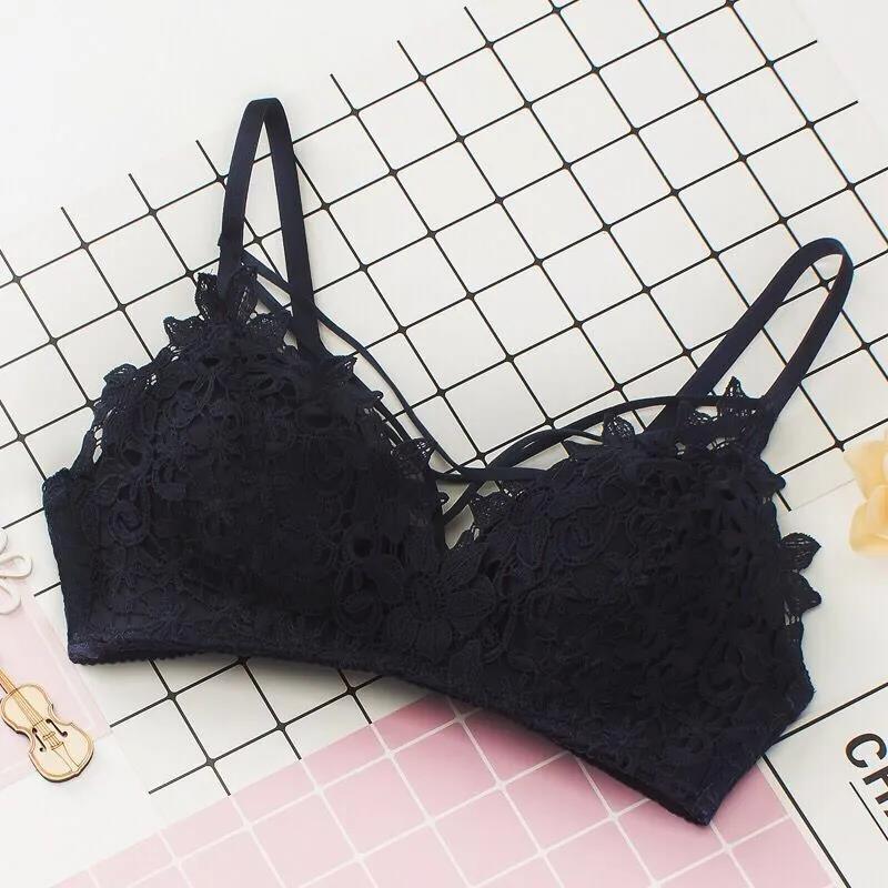 Sexy Beautiful Back No Steel Ring Thin Lace Gathered Anti-sagging Comfortable Breathable Bra Women's Underwear Bra