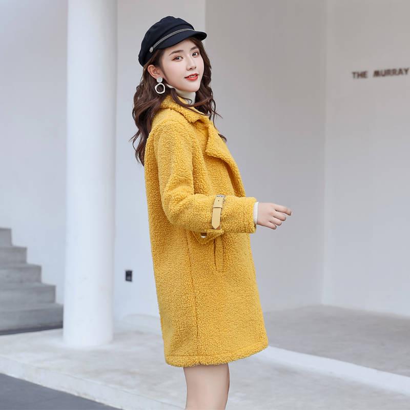 Women Coat Autumn Winter Faux Fur Jacket Coat Women Plush Overcoat 2019 Office Ladies Long Sleeve