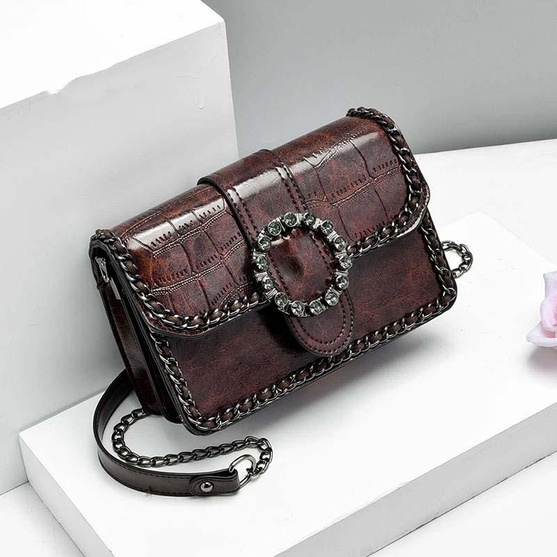 PU Leather Women Shoulder Bag Chain Messenger Bag Ladies Crossbody  Bag