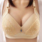 Large Size Bra Thin Section No Steel Ring Embroidery Cup Noodles Non-magnetic Underwear Women's Bra Lace Sexy and Cute