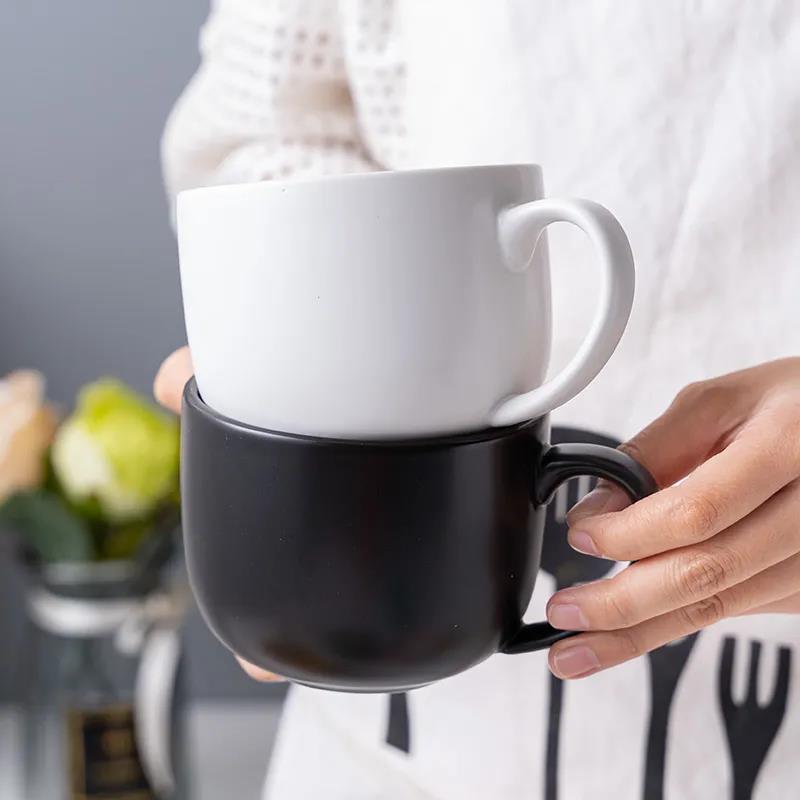 Nordic Large Capacity Ceramic Breakfast Mug Creative Mug Oatmeal Mug Household Microwaveable Milk Oatmeal Bowl