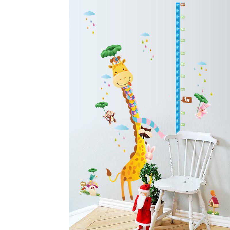 [Wall sticker] cartoon Giraffe height measure wall stickers for children decals diynursery room inte