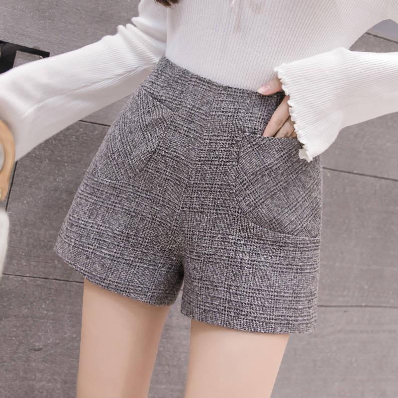 Casual Women Clothing High Waist Shorts Fashion Women Shorts Sashes Pockets Wide Leg Shorts