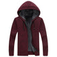 Autumn and Winter Men's Plus Velvet Knitted Cardigan Zipper Sweater Jacket Large Size Loose Knitted Cardigan Jacket Jacket