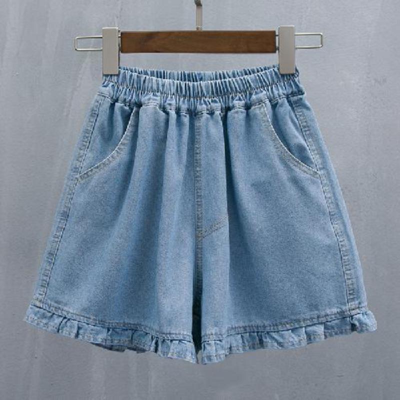 Women's Loose Slim Denim Shorts Thin High-waisted Oversized Loose Wide-fading Shorts Casual Shorts