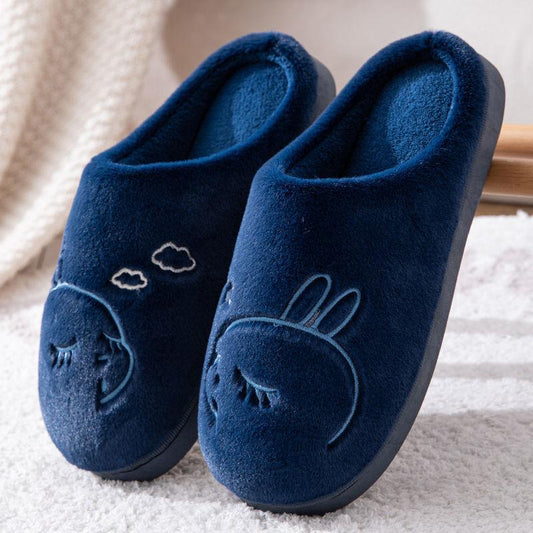 Autumn and Winter Pure Cotton Slippers Cute Slippers Indoor Warm Flat Shoes Casual Home