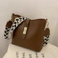 Crossbody Bags Portable PU Leather Wide Strap Shoulder Bags Casual Female Multi-Layer Large Capacity 3 Colors