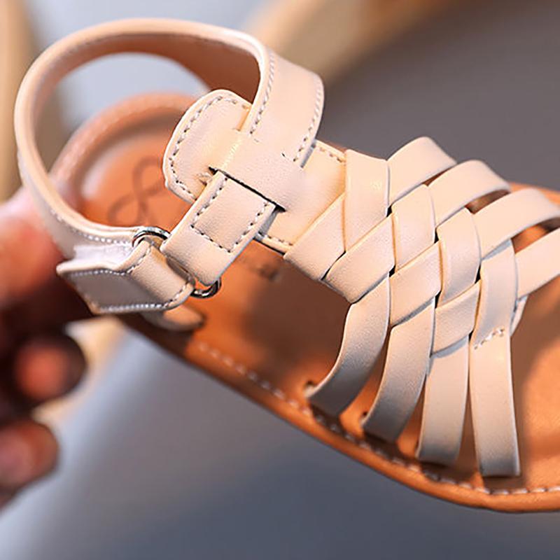 Girls Sandals Summer Princess Net Red Soft Bottom Children's Sports Roman Woven Children's Beach Shoes