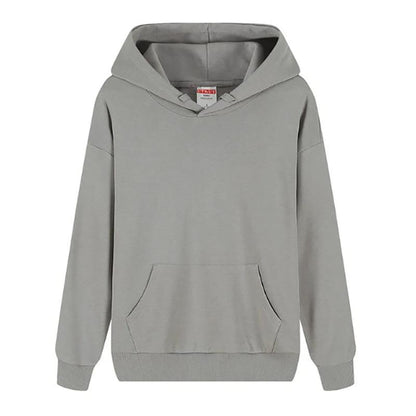Macaron Pure Color Sweatshirts Loose and Lazy Pure Color Hooded Sweater Men Long-sleeved Sports Cotton Terry Soft Top