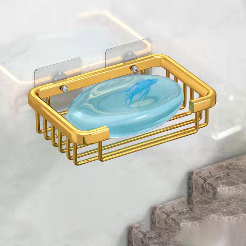 Soap Box Drain Shelf Bathroom Shelf Toilet Creative Free Punch Rack Household Wall-mounted Household Rack Organizer Strong Suction Soap Dish