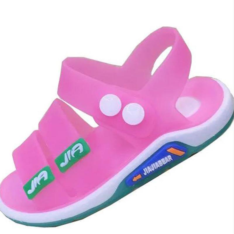 Summer Children's Sandals Baby Toddler Boys and Girls Waterproof Non-slip Plastic Soft-soled Jelly Beach Crystal Shoes