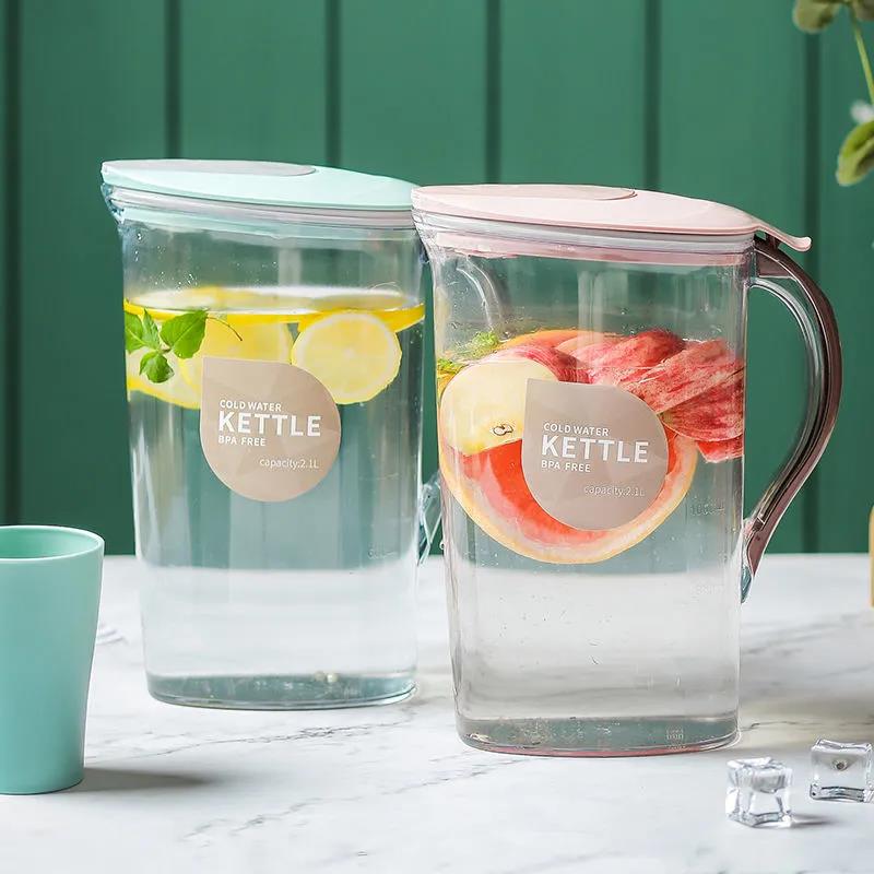 Cold Water Bottle for Household Use Cold Boiled Water Cold Water Cup Set Household High Temperature Resistance Plastic Juice Jug