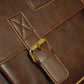 Business Briefcase Men Retro Matte Leather Large Capacity Crossbody Shoulder Computer Bag Handbag