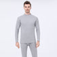 Self-heating Double-sided Mid-high Collar Cold-proof Thermal Underwear Suit Men's Plus Velvet Thick Winter Autumn Clothes Long Pants