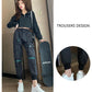 Pants Women's Loose All-match Trend Overalls High-waisted Thin Black Sports Pants Female High-waist Students