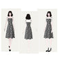 Pofulove Women's Little Daisy Floral Dress Summer Sleeveless slip dress  Midi Sexy A-line ruffled Spaghetti Strap Dress